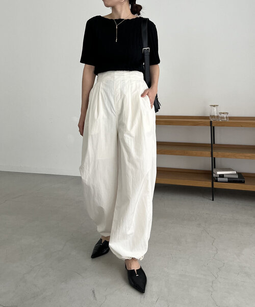 CAPRICIEUX LE'MAGE（カプリシューレマージュ）の「パラシュートパンツ（その他パンツ・レディース・ブラック/ホワイト・38/36）」の6枚目の写真