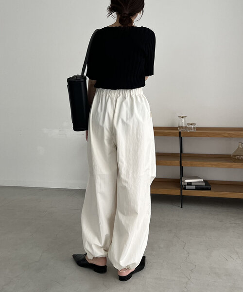 CAPRICIEUX LE'MAGE（カプリシューレマージュ）の「パラシュートパンツ（その他パンツ・レディース・ブラック/ホワイト・38/36）」の10枚目の写真