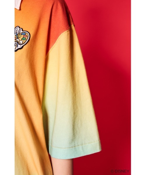Disney SERIES CREATED by MUS（ディズニーシリーズクリエイテッドバイエムユーエス）の「MD GRADATION POLO ワンピース / MICKEY（シャツワンピース・レディース・ピンク/オレンジ・FREE）」の8枚目の写真