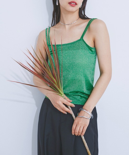 CE'E_SE'E（シーシー）の「ラメシアートップスキャミセット（T