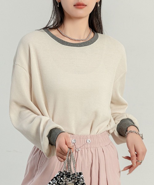 tシャツ 「ZOZO限定」バイカラー ロゴ トップス 長袖 カットソー レディース 楽天市場】バイカラー（Tシャツ・カットソー｜トップス