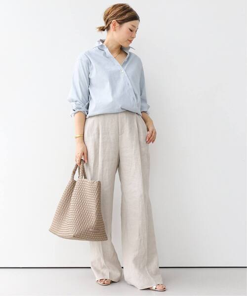 Deuxieme Classe（ドゥーズィエムクラス）の「*OGLINEN タックパンツ（その他パンツ・レディース・アイボリー・34/36/38）」の7枚目の写真