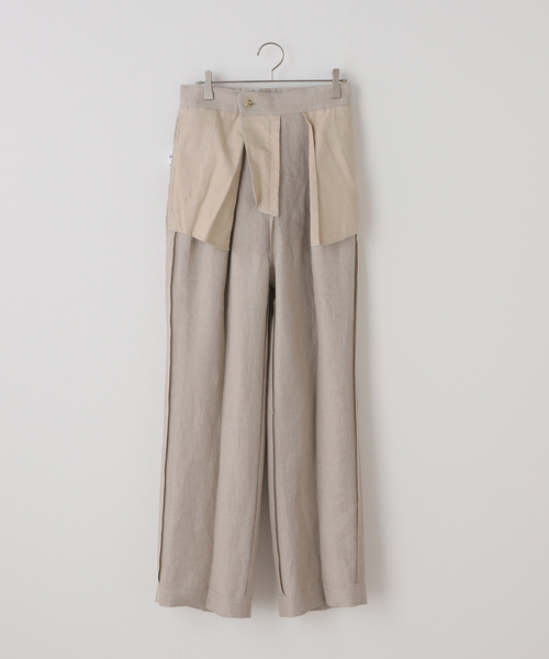 Deuxieme Classe（ドゥーズィエムクラス）の「*OGLINEN タックパンツ（その他パンツ・レディース・アイボリー・34/36/38）」の22枚目の写真