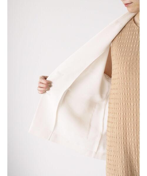 Lugnoncure（ルノンキュール）の「メッシュテーラードジャケット（ノーカラージャケット・レディース・グレー/ブラック/オフホワイト・F）」の17枚目の写真