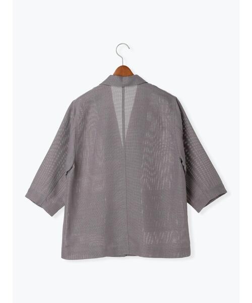 Lugnoncure（ルノンキュール）の「メッシュテーラードジャケット（ノーカラージャケット・レディース・グレー/ブラック/オフホワイト・F）」の21枚目の写真