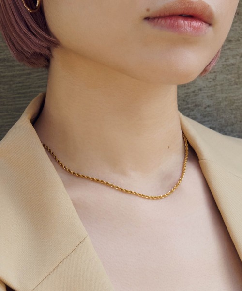 GOLDY（ゴールディ）の「【金属アレルギー軽減】ロープ チェーン ステンレス ネックレス（ネックレス・レディース・シルバー系1/ゴールド系1/シルバー系2/ゴールド系2・FREE）」の3枚目の写真