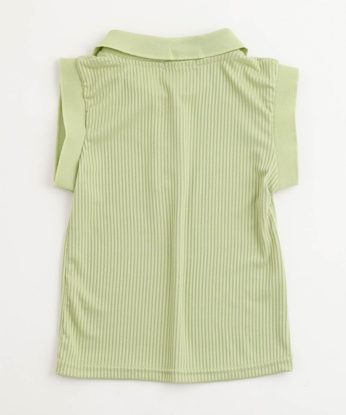 URBAN CHERRY（アーバンチェリー）の「襟付きノースリーブリブトップス（その他トップス・キッズ・ピンク/グリーン・110cm/120cm/130cm/140cm）」の16枚目の写真