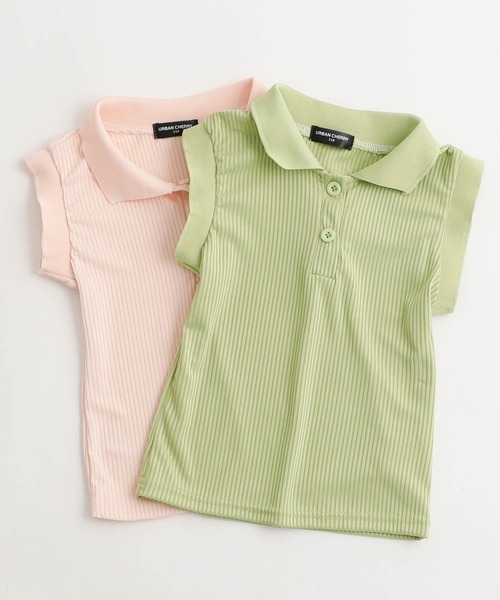 URBAN CHERRY（アーバンチェリー）の「襟付きノースリーブリブトップス（その他トップス・キッズ・ピンク/グリーン・110cm/120cm/130cm/140cm）」の20枚目の写真