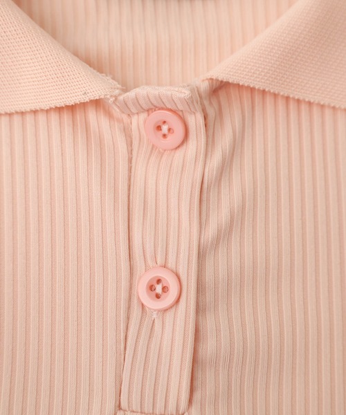 URBAN CHERRY（アーバンチェリー）の「襟付きノースリーブリブトップス（その他トップス・キッズ・ピンク/グリーン・110cm/120cm/130cm/140cm）」の7枚目の写真