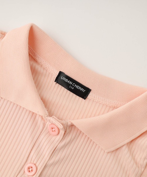 URBAN CHERRY（アーバンチェリー）の「襟付きノースリーブリブトップス（その他トップス・キッズ・ピンク/グリーン・110cm/120cm/130cm/140cm）」の14枚目の写真