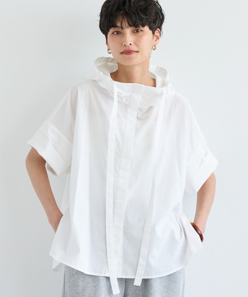 BARNYARDSTORM(バンヤードストーム)の「BARNYARDSTORM / フーディーシャツ(シャツ/ブラウス・レディース・ブルー/ホワイト・FREE)」の12枚目の写真