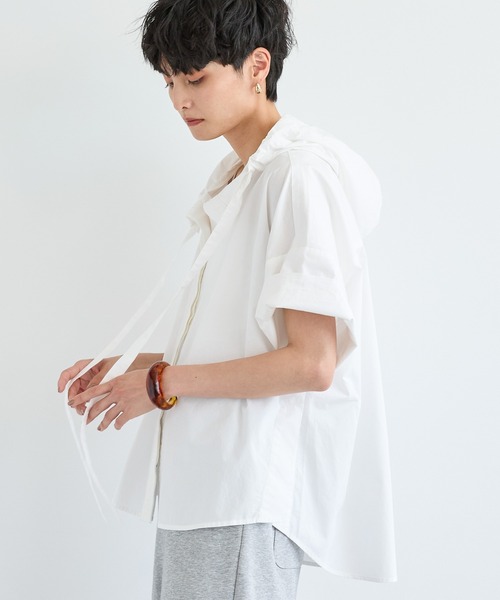 BARNYARDSTORM(バンヤードストーム)の「BARNYARDSTORM / フーディーシャツ(シャツ/ブラウス・レディース・ブルー/ホワイト・FREE)」の18枚目の写真