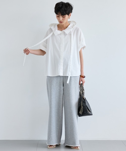 BARNYARDSTORM(バンヤードストーム)の「BARNYARDSTORM / フーディーシャツ(シャツ/ブラウス・レディース・ブルー/ホワイト・FREE)」の9枚目の写真