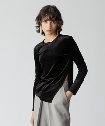 allureville | ＜予約＞ベロアアシメスリットプルオーバー(Tシャツ/カットソー)