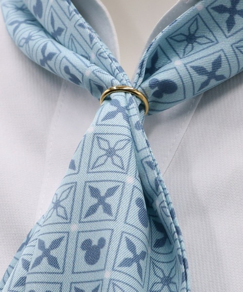 TOKYO SHIRTS（トウキョウシャツ）の「【ディズニー】 リング付き スカーフ（ストール/ショール・レディース・ブルー/イエロー系2/サックスブルー/ピンク/ラベンダー/イエロー系1・FREE）」の8枚目の写真