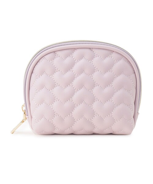 index（インデックス）の「◆ハートキルティングポーチ（ポーチ・レディース・ベビーピンク/グリーン系/オフホワイト・00）」の3枚目の写真