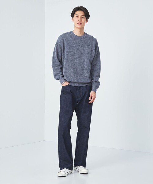 green label relaxing(グリーンレーベルリラクシング)の「クリアコットン ミックス カノコ クルーネック ニット -ハンドウォッシャブル-(ニット/セーター・メンズ・ダークブラウン/ネイビー/グレー・S/L/XL/M)」の7枚目の写真
