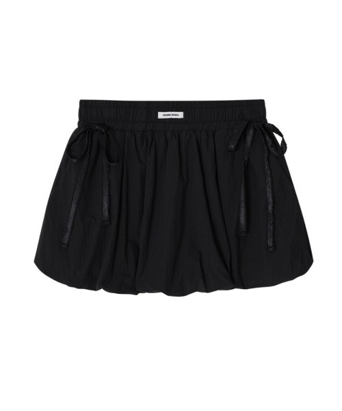 CRANK ROSE PUNCHING BALLOON SKIRT_WHITE