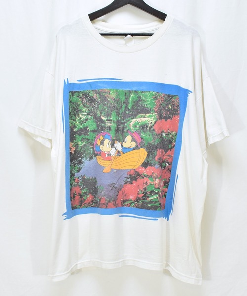 OLDMICKEY （オールドミッキー）の「【ヴィンテージ古着】90's ミッキー & ミニー 絵画風プリントTシャツ（Tシャツ/カットソー・メンズ・ホワイト・X-LARGE）」の3枚目の写真