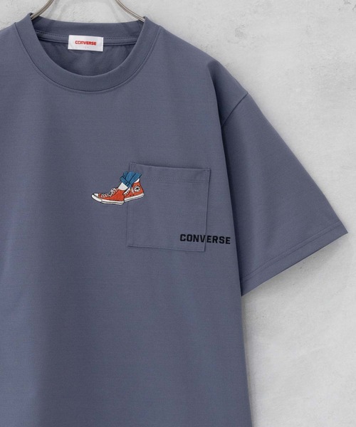 スニーカーワンポイントロゴ胸ポケットSHORT SLEEVE T-SHIRT（T