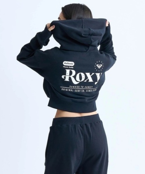 ROXY（ロキシー）の「ROXY/ロキシー ジップアップ ショート丈パーカー RZP244029（パーカー・レディース・ブラック/ヘザーグレー/ブラウン・L/M）」の5枚目の写真