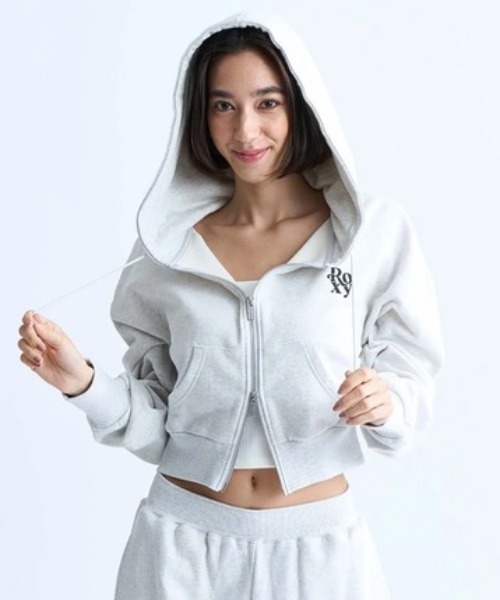 【セットアップMサイズ】ROXY(ロキシー) セール】ROXY/ロキシー ジップアップ ショート丈パーカー