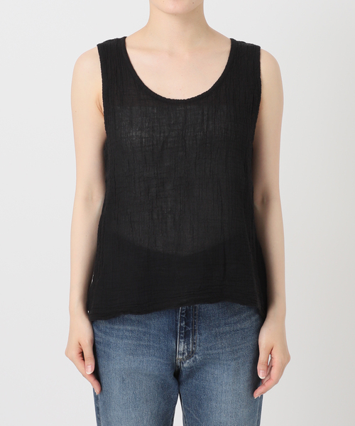 plage（プラージュ）の「LES ATELIERS FRANCAIS DE CONFECTION 別注 TANK Tシャツ（タンクトップ・レディース・オートミール/ブラック・FREE）」の14枚目の写真