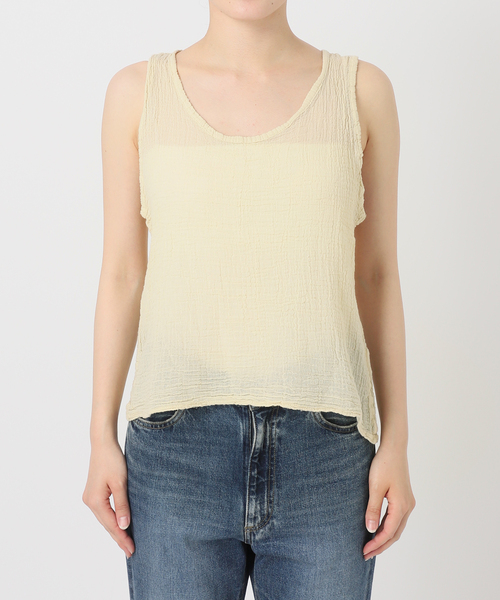 plage（プラージュ）の「LES ATELIERS FRANCAIS DE CONFECTION 別注 TANK Tシャツ（タンクトップ・レディース・オートミール/ブラック・FREE）」の16枚目の写真