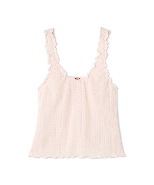 LILY BROWN(リリーブラウン)の「【LILY BROWN Lingerie】コットンフリルタンク(タンクトップ・レディース・その他/ライトピンク/ブラック・SMALL/MEDIUM)」の2枚目の写真