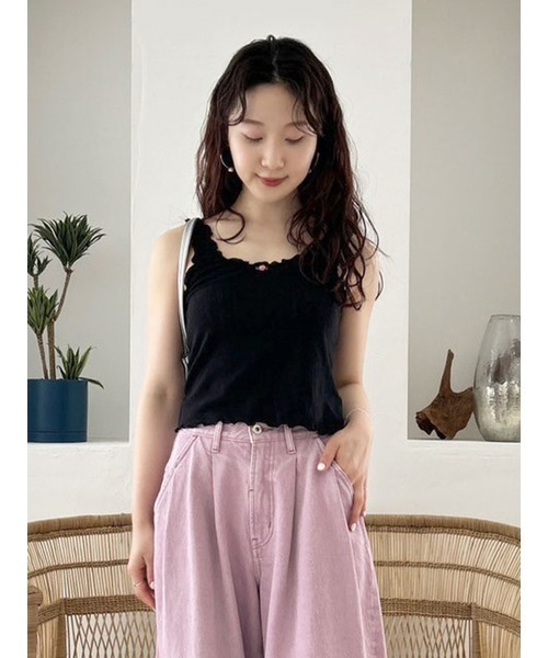 LILY BROWN(リリーブラウン)の「【LILY BROWN Lingerie】コットンフリルタンク(タンクトップ・レディース・その他/ライトピンク/ブラック・SMALL/MEDIUM)」の16枚目の写真