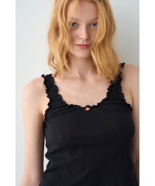 LILY BROWN(リリーブラウン)の「【LILY BROWN Lingerie】コットンフリルタンク(タンクトップ・レディース・その他/ライトピンク/ブラック・SMALL/MEDIUM)」の7枚目の写真