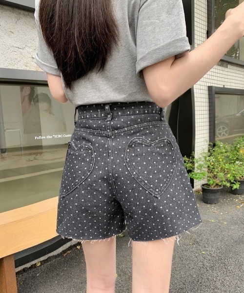 almo（アルモ）の「【LAMPOON】ハートポケットデニムショートパンツ（デニムパンツ・レディース・ブルー/ブラック/サックスブルー・SMALL/MEDIUM）」の14枚目の写真