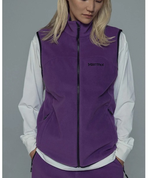 MARMOT（マーモット）の「【Marmot】Lodge Fleece Vest / ロッジフリースベスト（ベスト・メンズ・パープル/ブラック/カーキ・X-LARGE/MEDIUM/LARGE）」の5枚目の写真