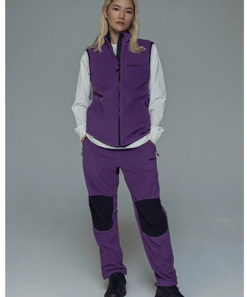 MARMOT（マーモット）の「【Marmot】Lodge Fleece Vest / ロッジフリースベスト（ベスト・メンズ・パープル/ブラック/カーキ・X-LARGE/MEDIUM/LARGE）」の4枚目の写真