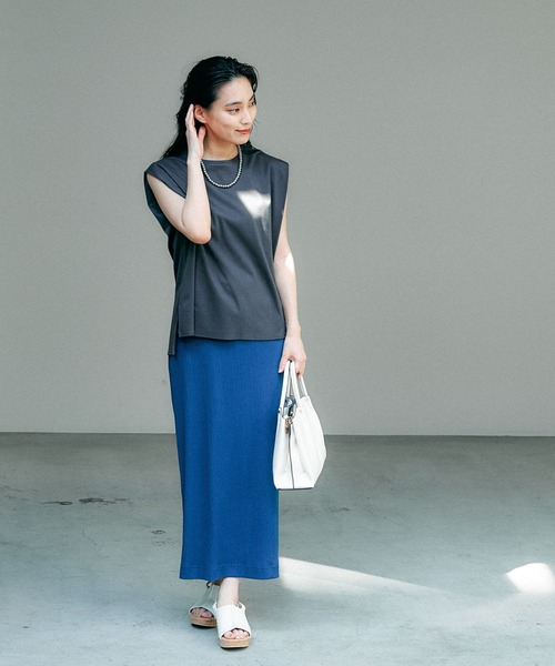 Elura(エルーラ)の「サマ見えパワショルTシャツ/133647(Tシャツ/カットソー・レディース・ライトブルー/ブラック/チャコールグレー/ホワイト・LARGE/MEDIUM)」の13枚目の写真