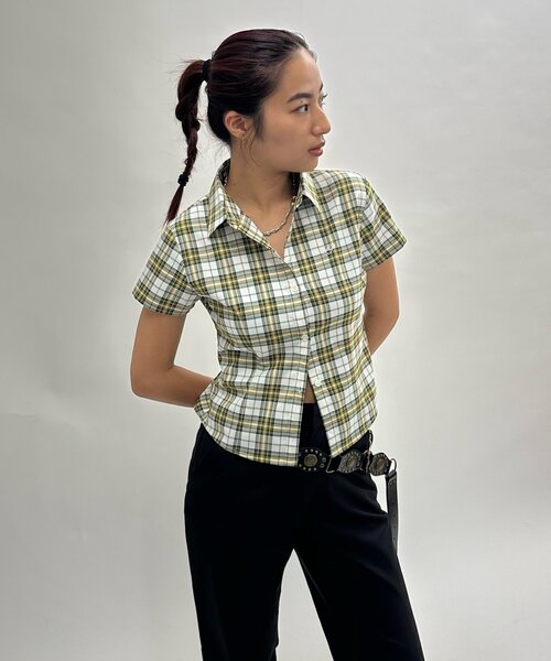 WHO'S WHO gallery(フーズフーギャラリー)の「アソートショートスリーブデザインシャツ(シャツ/ブラウス・レディース・サックスブルー/ブルー/オフホワイト/グリーン系その他2/ネイビー/ホワイト系その他/ホワイト系1/ブルー系その他2/ブルー系その他3/グリーン系その他3/ホワイト系その他2・FREE/LARGE)」の3枚目の写真