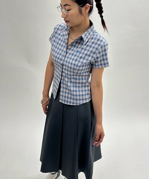 WHO'S WHO gallery(フーズフーギャラリー)の「アソートショートスリーブデザインシャツ(シャツ/ブラウス・レディース・サックスブルー/ブルー/オフホワイト/グリーン系その他2/ネイビー/ホワイト系その他/ホワイト系1/ブルー系その他2/ブルー系その他3/グリーン系その他3/ホワイト系その他2・FREE/LARGE)」の10枚目の写真