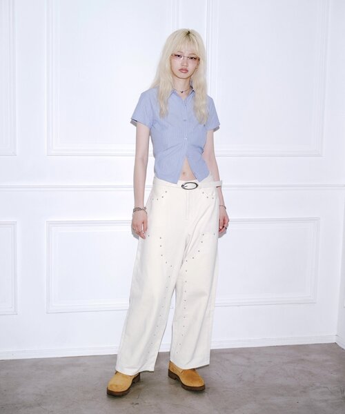 WHO'S WHO gallery(フーズフーギャラリー)の「アソートショートスリーブデザインシャツ(シャツ/ブラウス・レディース・サックスブルー/ブルー/オフホワイト/グリーン系その他2/ネイビー/ホワイト系その他/ホワイト系1/ブルー系その他2/ブルー系その他3/グリーン系その他3/ホワイト系その他2・FREE/LARGE)」の20枚目の写真