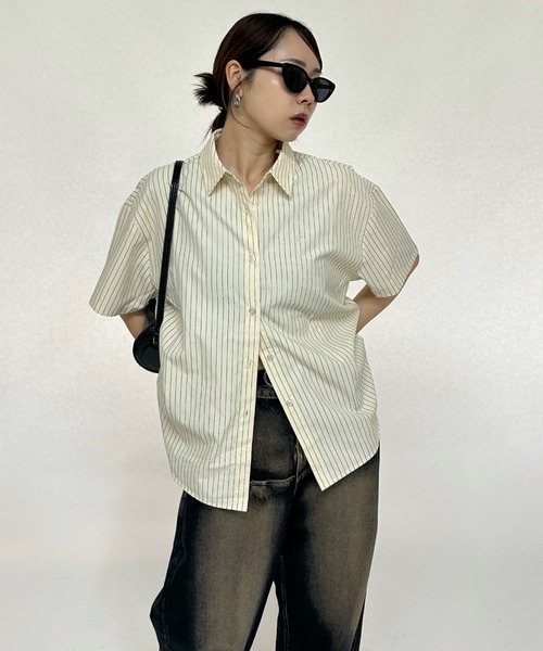 WHO'S WHO gallery(フーズフーギャラリー)の「アソートショートスリーブデザインシャツ(シャツ/ブラウス・レディース・サックスブルー/ブルー/オフホワイト/グリーン系その他2/ネイビー/ホワイト系その他/ホワイト系1/ブルー系その他2/ブルー系その他3/グリーン系その他3/ホワイト系その他2・FREE/LARGE)」の5枚目の写真