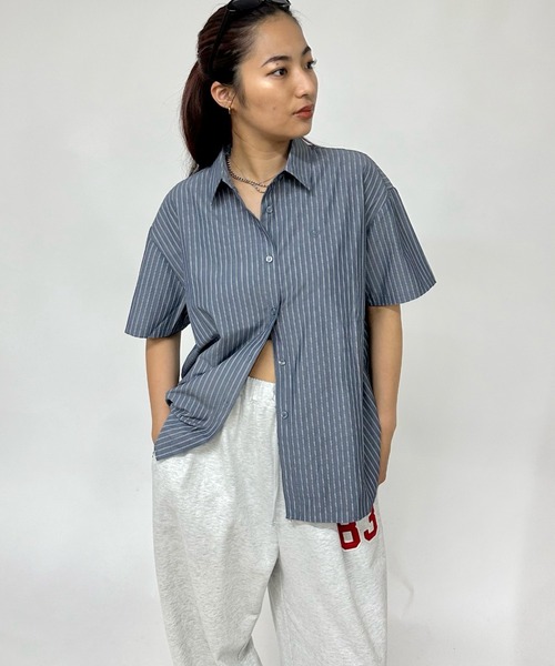 WHO'S WHO gallery(フーズフーギャラリー)の「アソートショートスリーブデザインシャツ(シャツ/ブラウス・レディース・サックスブルー/ブルー/オフホワイト/グリーン系その他2/ネイビー/ホワイト系その他/ホワイト系1/ブルー系その他2/ブルー系その他3/グリーン系その他3/ホワイト系その他2・FREE/LARGE)」の11枚目の写真