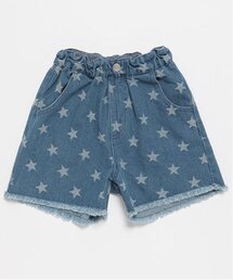 星柄デニムショートパンツ