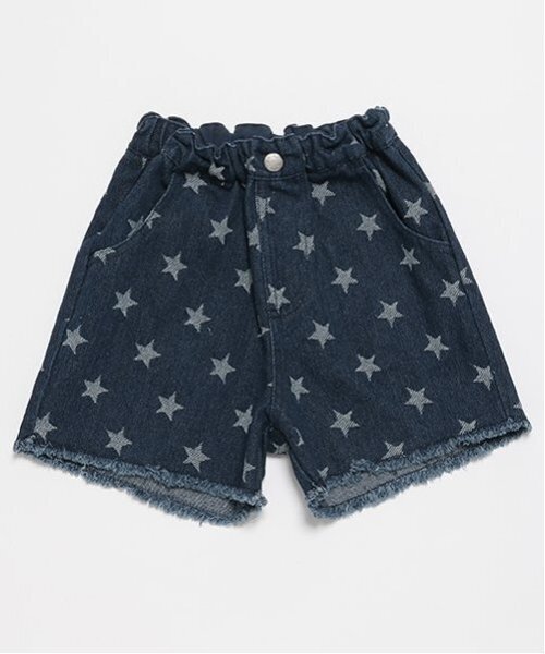X-girl Stages（エックスガールステージス）の「星柄デニムショートパンツ（その他パンツ・キッズ・ブルー/ライトブルー・90cm/100cm/110cm/120cm/130cm/140cm）」の12枚目の写真