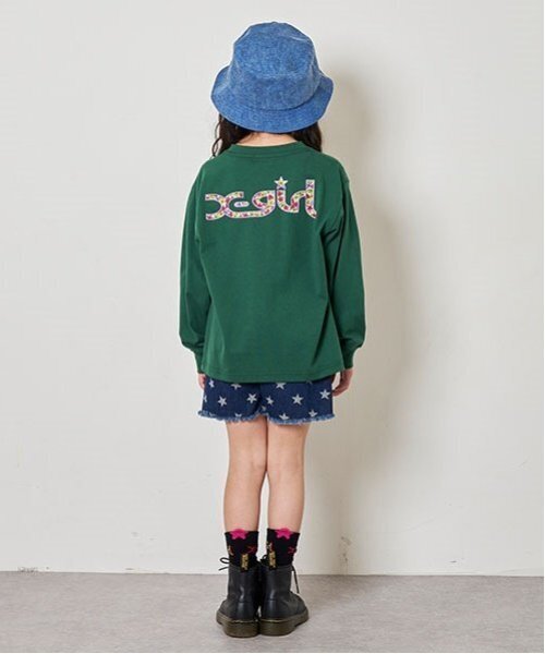 X-girl Stages（エックスガールステージス）の「星柄デニムショートパンツ（その他パンツ・キッズ・ブルー/ライトブルー・90cm/100cm/110cm/120cm/130cm/140cm）」の14枚目の写真