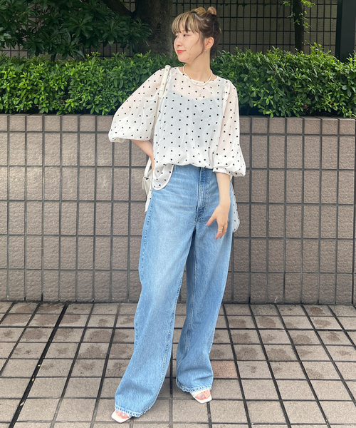 Rouge vif(ルージュヴィフ)の「ハートフロッキーシアーブラウス(シャツ/ブラウス・レディース・ブラック/アイボリー・フリー)」の11枚目の写真