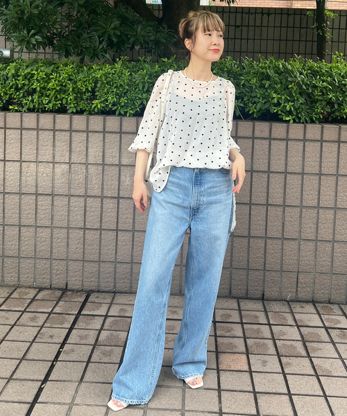 Rouge vif(ルージュヴィフ)の「ハートフロッキーシアーブラウス(シャツ/ブラウス・レディース・ブラック/アイボリー・フリー)」の13枚目の写真