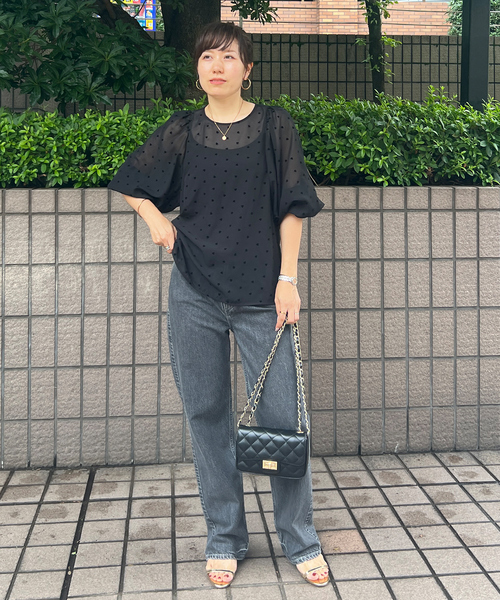 Rouge vif(ルージュヴィフ)の「ハートフロッキーシアーブラウス(シャツ/ブラウス・レディース・ブラック/アイボリー・フリー)」の15枚目の写真