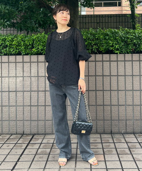 Rouge vif(ルージュヴィフ)の「ハートフロッキーシアーブラウス(シャツ/ブラウス・レディース・ブラック/アイボリー・フリー)」の17枚目の写真