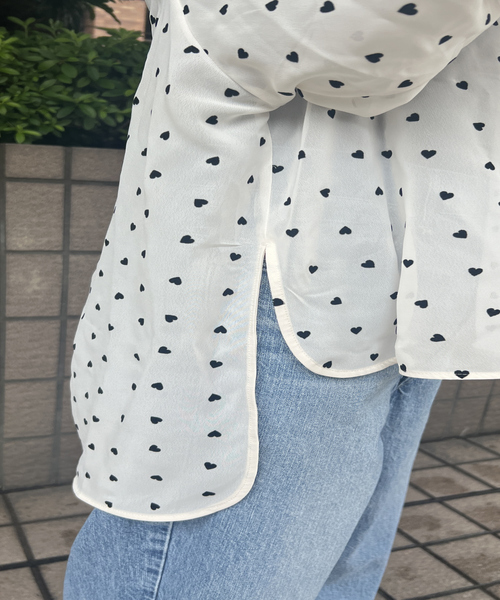 Rouge vif(ルージュヴィフ)の「ハートフロッキーシアーブラウス(シャツ/ブラウス・レディース・ブラック/アイボリー・フリー)」の19枚目の写真