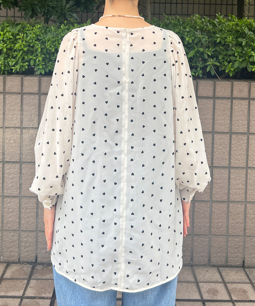 Rouge vif(ルージュヴィフ)の「ハートフロッキーシアーブラウス(シャツ/ブラウス・レディース・ブラック/アイボリー・フリー)」の20枚目の写真