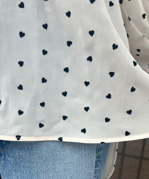 Rouge vif(ルージュヴィフ)の「ハートフロッキーシアーブラウス(シャツ/ブラウス・レディース・ブラック/アイボリー・フリー)」の22枚目の写真